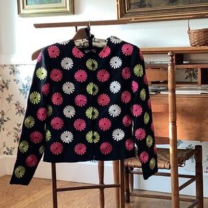 Floral Patterned Women's Jacket by Kelly and Diane - size 6 -gorgeous stitching!